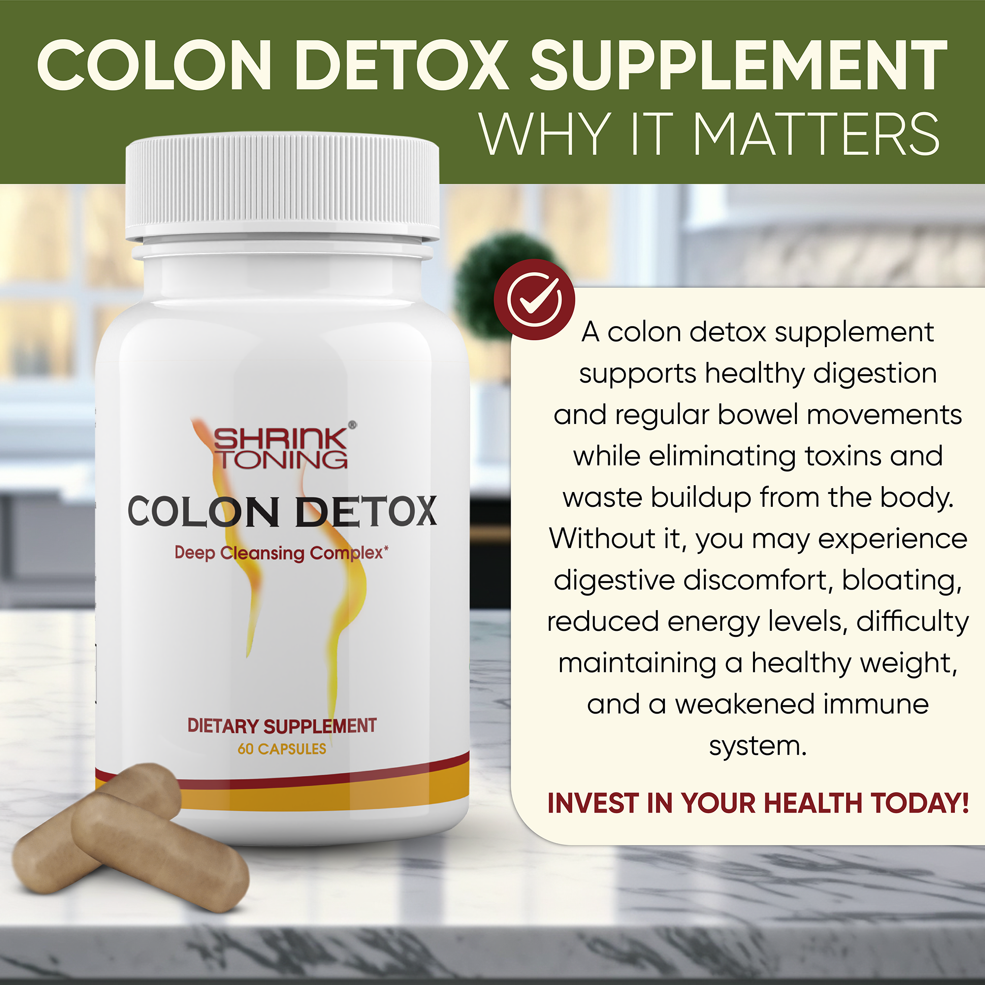 Shrink Toning Colon Detox Cleanse – 60 Capsules