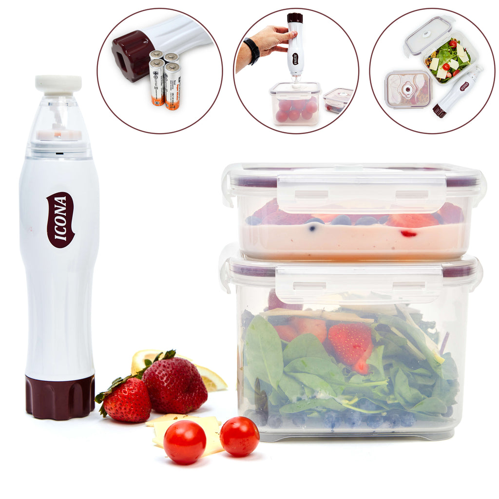 Icona Vacuum Seal Containers for Food Storage